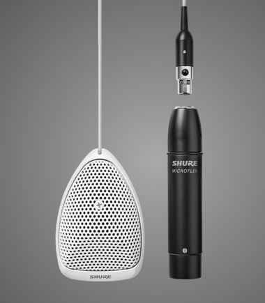 MX391W-A/C MINIATURE WHITE CONDENSER BOUNDARY MICROPHONE, CARDIOID, DETACHABLE PREAMP W/XLR, 12' ATTACHED CABLE